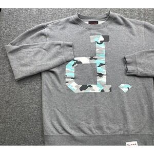Diamond Supply Co Crewneck Sweatshirt Mens Medium Gray Diamond Logo Camo